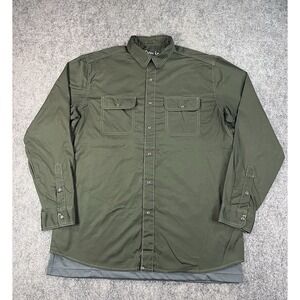 Vertx Guardian 2.0 Shirt Mens XL Rudder Green Snap Button Up Long Sleeve